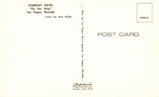 Las Vegas,  Nevada,  NV,  Stardust Hotel,  Chrome Vintage Postcard g5460 2