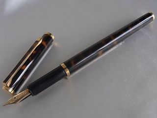 Dunhill Brown Marble Fountain Pen 14k Nib
