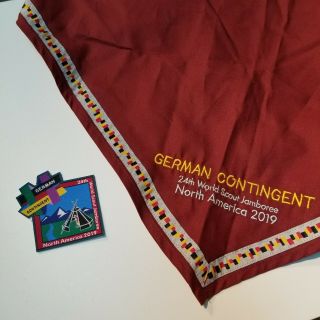 24th World Scout Jamboree 2019 German Contingent Neckerchief And Crest