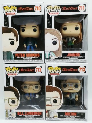 Funko Pop Movies Office Space 4 Pack Bill Milton Joanna And Peter Set
