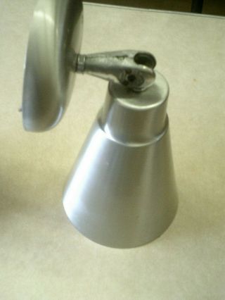 Set of 2 Vintage Mid Century EJS Aluminum Cone Shape Swivel Wall Mounted Lights 8