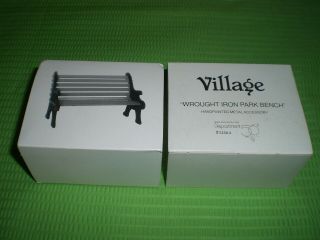Two (2) Benches Village Dept.  56 " Wrought Iron Park Bench " 5230 - 2