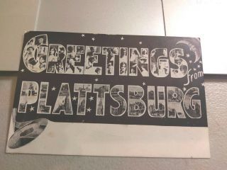 Vintage Plattsburg Ny - Greetings From Plattsburg - Postcard Un - Posted