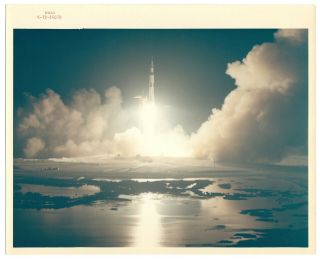 Apollo 17 Launch Vintage Nasa Numbered Glossy Photo