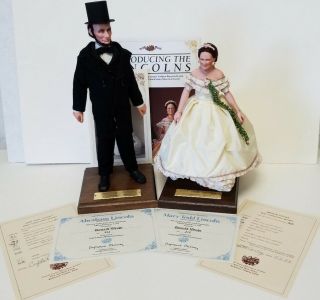 Abraham Lincoln & Mary Todd Ltd.  Ed.  Us Historical Society Living Image Dolls