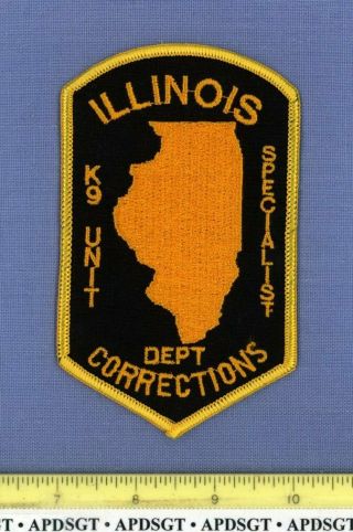 Illinois Doc K - 9 Specialist Sheriff Police Patch Corrections Prison Jail Dog