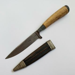 Anton Wingen Jr Othello Solingen Germany Stag Handle Antique Hunting Knife 4 "
