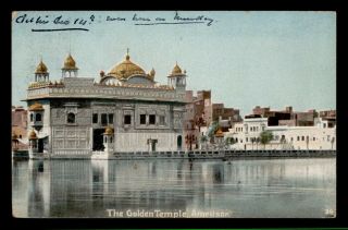 Dr Who 1905 India Amritsar Golden Temple Postcard C105117