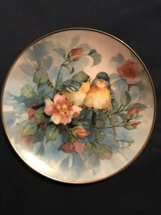 Franklin Royal Doulton Plate “dogwood Duet” By Carolyn Shores Wright