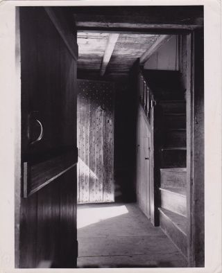 Samuel Chamberlain: Parson Capen House Interior Rare Vintage Stamped Art Photo