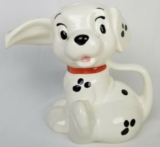 Walt Disney 101 Dalmatians Ceramic Teapot Treasure Craft Made In Usa Spotted Dog