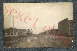 Adair Oklahoma Street Scene - Circa 1910 Rppc Photo Grade 4 -