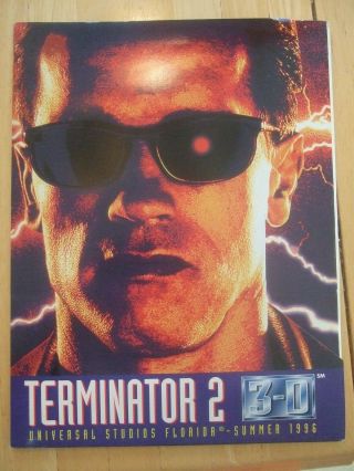 Vtg Universal Studios Florida Terminator 2 3 - D Press Kit Arnold Schwarzenegger