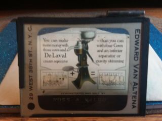Antique Magic Lantern Advertising Slide Farm Delaval Cream Separator 2