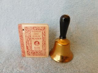 Vintage Arcadia Miniature School Bell And Book Salt And Pepper Shakers