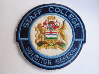 Solicitor General Staff College Police Patch,  Alberta,  Canada,  Crest