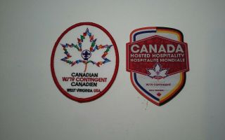 (2 - Diff),  2019 World Jamboree Patches,  (canada Contingent,  Hospitality)