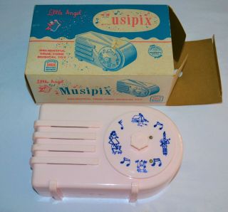 Vintage Little Angel Musipix Music Box Mid Century Mod