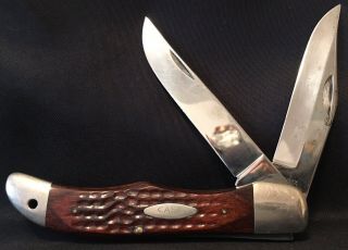 Vintage Case Xx 6265 Sab 2 Blade Folding Hunter Pocket Knife Usa 1965 - 69