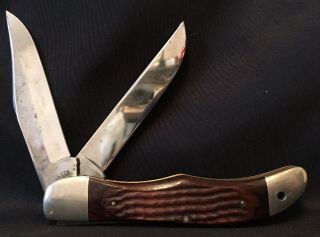 Vintage CASE XX 6265 SAB 2 Blade Folding Hunter Pocket KNIFE USA 1965 - 69 2