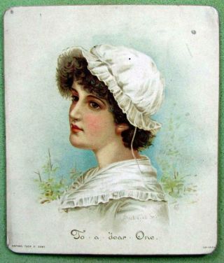 1890’s Raphael Tuck & Sons – “black - Eyed Susan” Card W/ Sheet Music On Back