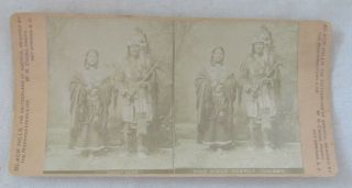 Crazy Bear Native American Indian Stereoview 1880s Pine Ridge South Dakota Photo