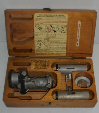 Vintage P&g Valve Gapper Tool Model 300 " Universal " Complete With Wooden Box