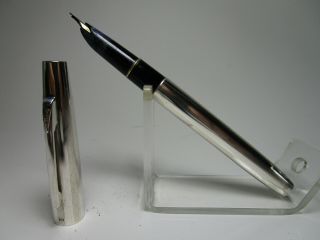 Vintage 800 Silver German Rowi Fountain Pen 14ct Ob Nib
