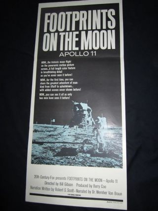 Footprints On The Moon Apollo 11 Rare Poster