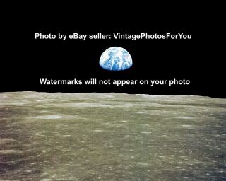 Nasa Space Shuttle Apollo 11 Astronaut Moon Lunar Landing Earth Rising Photo