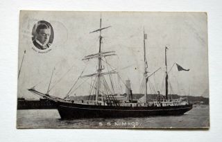 The Nimrod Leaving Lyttelton For The Antartctic,  Inset Portrait
