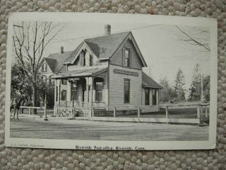 Riverside Ct Conn - Post Office - 1912 - Greenwich - Fairfield County Connecticut