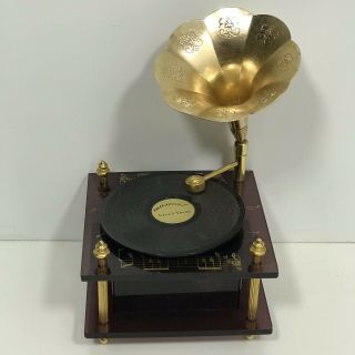 Vintage Sankyo Music Box Gramophone Phonograph Style Plays Lara’s Theme Japan