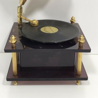 Vintage Sankyo Music Box Gramophone Phonograph Style Plays Lara’s Theme Japan 4