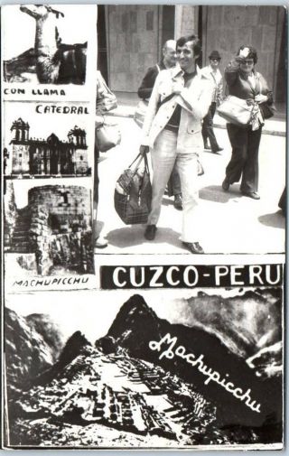 Cuzco,  Peru Photo Rppc Postcard Personalized Multi - View W/ Machu Picchu C1970s