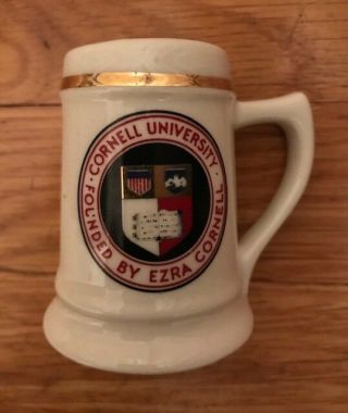 Vintage Cornell University Miniature Ceramic Beer Stein Mug - 2 3/4 "
