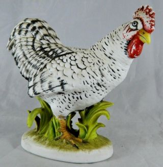 Vintage Lefton China Plymouth Rock Chicken Hen Hand Painted Figurine Japan