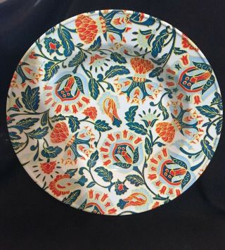 Vintage Nevco Bright Colored Floral Pattern Serving Tin Republic Of South Africa