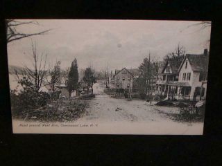 Antique Postcard - C1905 - 10 Greenwood Lake,  Ny.  " Road Around West Arm "