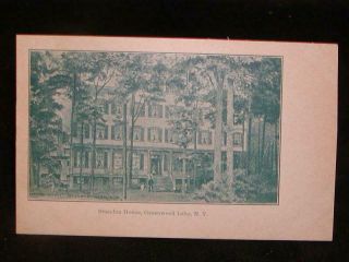 Antique Postcard - C1906,  Greenwood Lake,  Ny.  " Brandon House " Hostelry