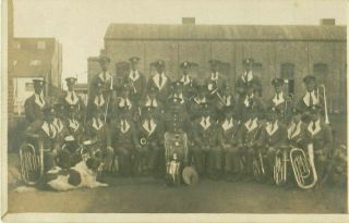 Rp Ww1 British Hospital Wounded Injured Soldiers Band Real Photo C1914