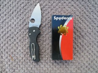Spyderco Lil Native Compression Lock Black G10 Plain Edge Cpm - S30v Knife C230gp