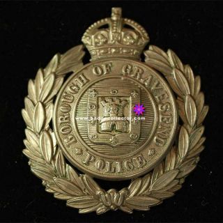 Gravesend Borough Police Helmet Badge