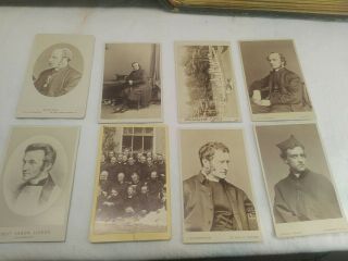 Antique 1800 ' s Cabinet Photo Album Catholic Clergy Priests London England Pics 4