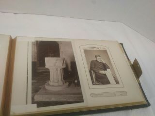 Antique 1800 ' s Cabinet Photo Album Catholic Clergy Priests London England Pics 7
