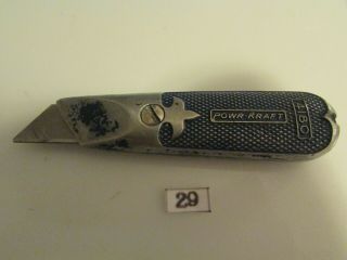 Vintage Powr Kraft 4180 Utility Knife Box Cutter Stanley No 199 Similar Usa Tool
