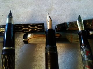 7 vintage fountain pens in as found 3
