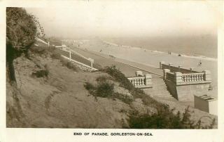 Rp Gorleston On Sea End Of Parade Real Photo Norfolk 1934