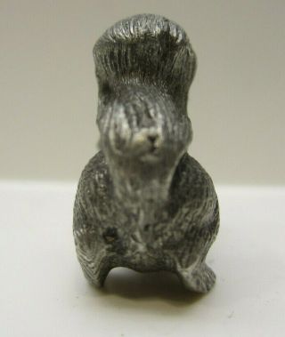 Vintage Spooniques Pewter Squirrel Miniature Figurine Woodland Backyard Animal 4