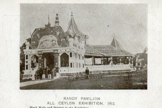 Old Postcard Circa 1912 - Ceylon - Kandy Pavilion - All Ceylon Exhibition